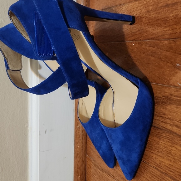 Vince Camuto Royal Blue Suede Heels - Picture 2 of 11